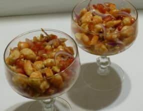 Ceviche de crevettes à la grenade