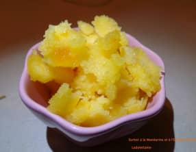 Sorbet à la Mandarine et à l'Orange Confite