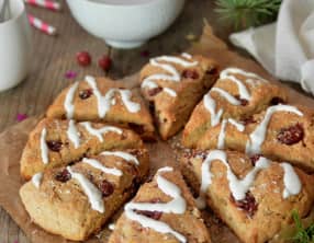 Scones Cranberries, coco et orange