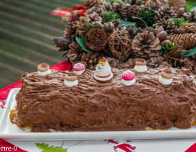 Bûche caramel mousse chocolat