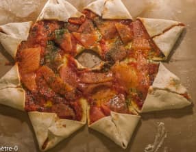 Pizza étoile à la truite fumée