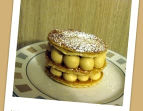 Millefeuille caramel-mascarpone de " Christophe Adam"