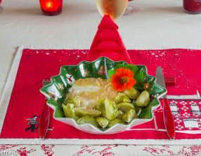 Bar aux choux de Bruxelles et capucines