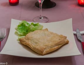 Feuilleté de saumon aux champignons