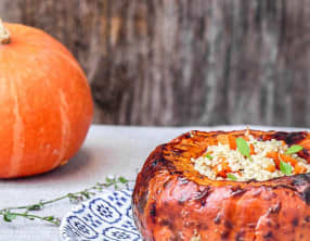 Potimarron farci au quinoa façon pain d’épices