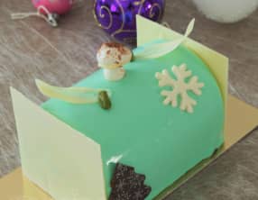 La bûche à la pistache et à la griotte