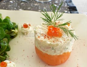 Bavarois de saumon fumé au chèvre frais