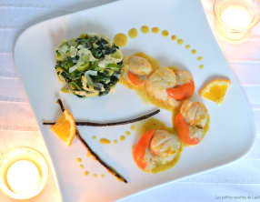 Noix de Saint Jacques vanille et orange