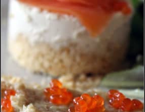 Mini cheesecake au saumon et à la crème d'artichaut