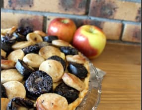 Tarte aux deux boudins et aux pommes