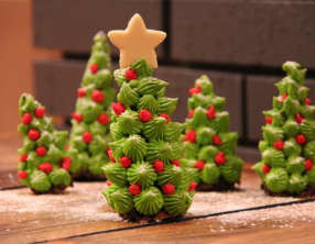 Sapin de noël aux deux chocolats