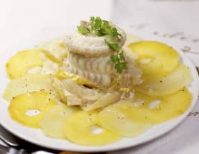 Roulés de sole aux poireaux et aux deux pommes