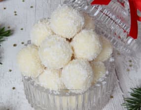 Truffes chocolat blanc et noix de coco