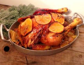 Chapon à l'orange et au sirop d'érable