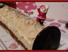 Bûche Vanille Insert Caramel Beurre Salé