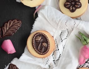 Sablés à la ganache au chocolat