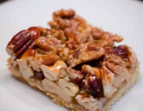 Carrés aux noix et au miel