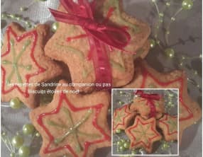 Biscuits Etoiles de noël au pralin et épices de noël