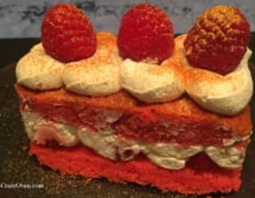 Moelleux roses aux framboises