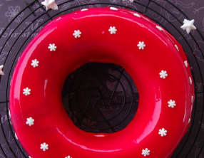 Couronne de framboises et pistache