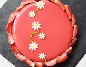 Tarte-entremets thé Earl Grey et fraise