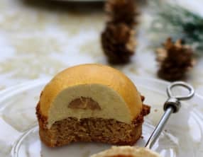 Dôme bavarois à la vanille et spéculoos