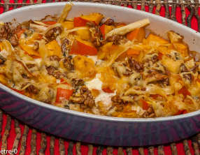 Gratin de potimarron aux noix et au fromage