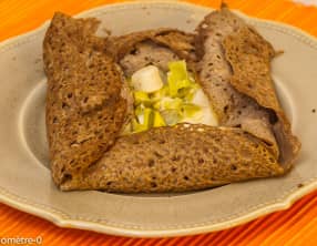 Galettes aux noix de pétoncle et poireaux