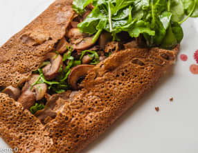 Galette jambon champignons fromage