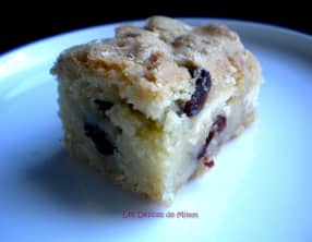 Blondies aux cranberries