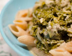 Penne au chou kale et gorgonzola