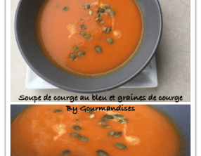 Soupe de courge musquée de Provence au bleu et graines de courge