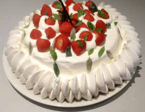 Vacherin glacé fraise-verveine