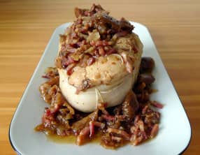 Rôti de dinde aux figues et aux lardons