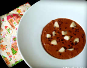 Riz au lait au chocolat et dés de poire