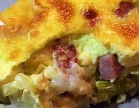 Tarte aux poireaux-lardons et chèvre en video