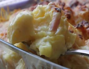 Gratin de pommes de terre aux lardons