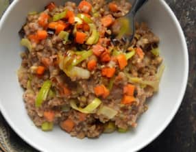 Kacha russe, poireau et carotte