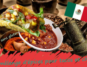 Mélange d'épices pour tacos, chili con carne