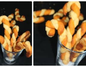 Biscuits salés en forme de sucre d'orge