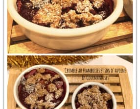 Crumble aux framboises et son d'avoine