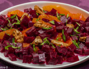 Salade de betteraves, oranges et noix