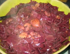 Chou rouge aux marrons
