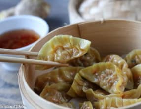 Jiaozi crevettes et chorizo