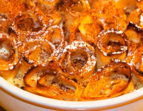 Gratin de crêpes aux abricots