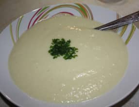 Velouté de radis noir au chèvre