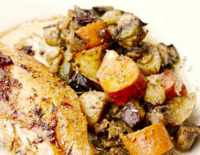 Poulet aux légumes et agrumes en 10 mn