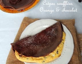 Crêpes soufflées gourmandes, orange et chocolat