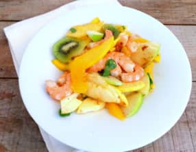 Salade de crevettes aux fruits d'hiver