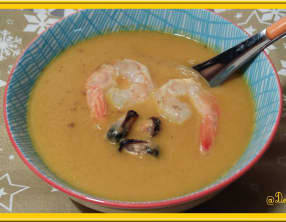 Velouté de carottes à la crème de coco et cumin